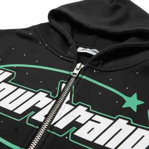 Printed Patch Hooded <b>Tracksuit</b> Set Streetwear Unisex <b>Couple</b> Hoodie and Shorts Set - Product Image 3