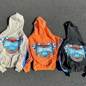 แจ็คเก็ตผู้ชายเสื้อครอปแบบมีซิปมีฮู้ดสำหรับสตรีทแวร์ปักลาย3D พัฟ - Product Image 2