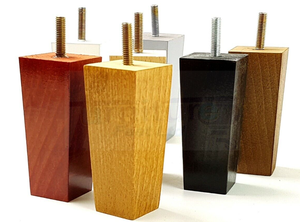 Pieds de canapé en bois massif à prix d'usine, pieds de meubles carrés de remplacement, vente en gros, approvisionnement en vrac, OEM ODM, coût compétitif - Product Image 3