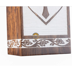 Urne funéraire artisanale en forme de cœur chrétien et urne funéraire en bois naturel avec époxy bleu, boîte à cendres artistique, souvenir commémoratif par AYAANS - Product Image 6