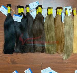 2025 venta al por mayor Color Natural recto cabello humano a granel 100% extensión de cabello alineado con cutícula Natural sin enredos - Product Image 5