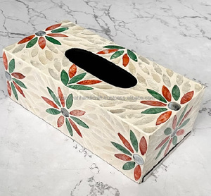 Boîte à mouchoirs en nacre de meilleure qualité pour la maison et la salle de bain Support de boîte à mouchoirs pour table à manger - Product Image 3