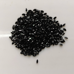 พลอยออนิกซ์สีดำธรรมชาติ 8x4 มม. ทรงมาร์คีส์ คุณภาพดีที่สุด พลอยหลวม รับรองโดยเรดเมาน์เทน เจมส์ เหมาะสำหรับทำเครื่องประดับ - Product Image 2