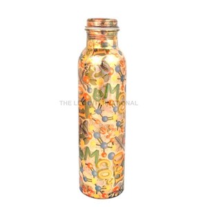 Flower Printed <b>Copper</b> <b>Bottle</b> for Children Decorative Manufacturer & Wholesaler Gifted <b>Copper</b> <b>Bottle</b> Drinkware - Product Image 4