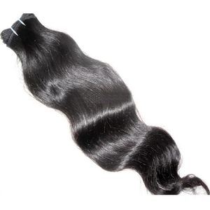 Extensions de cheveux vierges indiens à clipser, personnalisables en poids, ondulées, noir naturel, pour un look naturel et élégant en toutes occasions - Product Image 2