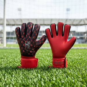 Guantes de Portero de Fútbol Profesionales Transpirables Antideslizantes Alemanes con Correa Protectora Extraíble Personalizada - Product Image 4