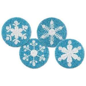 Chic Art Bohemian-Style <b>Beaded</b> Glass <b>Coasters</b> with Non-Slip Base for Home Decor and Table Decor - Product Image 4