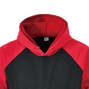 Men's Black Red Color Blocking Hooded <b>Tracksuit</b> Full Sleeve Casual Autumn Wear With Side Pockets Regular Fit - Product Image 4