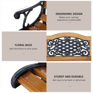 Panca da esterno in legno a doghe da 15 metri per 2 persone, finitura teak con gambe in acciaio inossidabile e schienale inclinato per patio, giardino, cortile o centro commerciale - Product Image 5