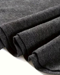 Men's Long Sleeve Raglan T-Shirt 100% Cotton Black Gray Knitted O-Neck Regular Fit Quick Dry Solid Casual Wear 180g Front Logo - Product Image 5