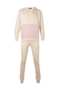 Survêtement unisexe pour homme, respirant, à séchage rapide, sportif, uni, 2 pièces, 100% coton, poids moyen, coupe ample, longueur intégrale, poches latérales - Product Image 1