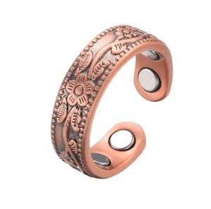 Customizable Durable Copper Magnetic Cuff with Magnetic Therapy Inserts <b>Bulk</b> <b>Buy</b> Solid Copper Magnetic Band Rings - Product Image 3