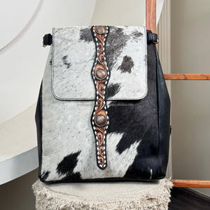 New 2025 Hand Tooled Genuine Leather Backpacks Ladies Travel <b>Bag</b> Custom Design Business School <b>Laptop</b> Backpacks for Women & Men - Product Image 5