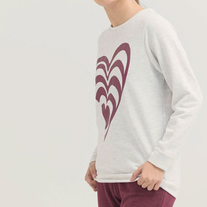 Fashion Women's Casual Long Sleeve Crew Neck Sweatshirt Breathable Cotton/Bamboo Fiber Eco-Friendly Front Print Pullover - Product Image 3