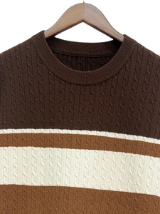 Pull à col roulé pour homme, manches longues, tricoté en polyester/coton, respirant, rayé, pour tenue du Nouvel An - Product Image 6
