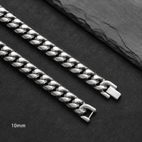Collier chaîne cubaine en acier inoxydable en gros, style hip-hop unisexe, 6-12mm, 17-70cm, MOQ 1