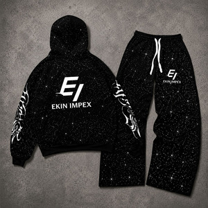 Sudadera con Capucha Extra Grande con Estampado de Galaxia Personalizado, Conjunto Deportivo de Felpa para Hombre, Ropa Urbana Premium - Product Image 2