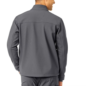 Veste de travail médicale pour homme, mode hiver, veste de bloc opératoire noire avec logo et couleurs personnalisés - Product Image 3