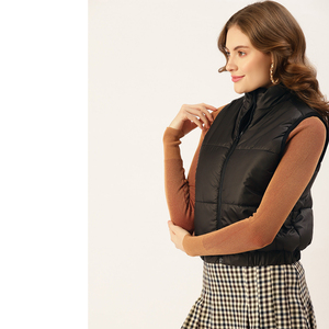 <b>Women's</b> <b>Puffer</b> Vest Down Jacket Short Sleeveless Lightweight Winter Soft Quilted Padded Waistcoat Bodywarmer Outdoor <b>Gilet</b> OEM - Product Image 1