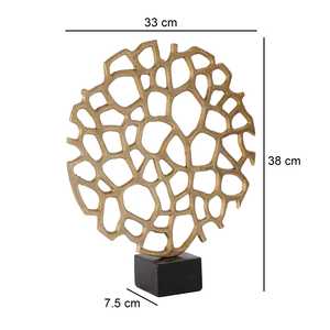 Trendy Jaffs Exports Aluminum Sculpture <b>Figure</b> Shape Gold Plated Eco-Friendly Durable Handmade Modern Art Design Tabletop Decor - Product Image 3