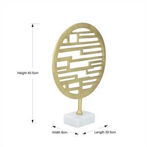 Aluminum high quality product Sculpture Circular Feng Shui Art Tabletop Decor Handmade Metal Craft for Living Room - Product Image 4