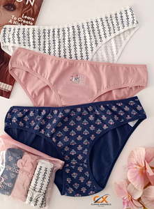 Approvisionnement direct en gros : Sous-vêtements tricotés respirants taille basse en Spandex/Nylon à motif floral pour femmes, grandes tailles, vente en gros directe - Product Image 2