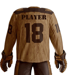Jersey de Hockey sobre Hielo con Patrón de Madera, Talla 18 para Adultos, Uniforme Resistente - Product Image 5