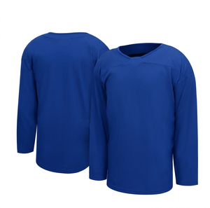 Maillot de hockey vierge pour homme - 100 % polyester, séchage rapide, antibactérien, écologique, vêtement de sport tendance OEM - Product Image 2