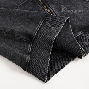 Sudadera con capucha vintage para hombre con cremallera, de felpa francesa gruesa y cómoda, estilo oversize, personalizable, estilo streetwear. - Product Image 6