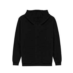 Sweat-shirt à capuche noir pour homme, coupe classique, couleur unie, tissu tricoté décontracté, design avec poche, style automne - Product Image 3