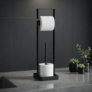 Moderno Soporte de Metal para Papel Higiénico, Organizador de Doble Rollo, Estante para Papel Higiénico de Baño, Minimalista, Ahorra Espacio - Product Image 3