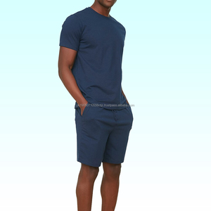 ชุดเซ็ตผู้ชายคุณภาพสูง ผ้าฝ้าย 100% รับสกรีนโลโก้ ไซส์ใหญ่ ระบายอากาศได้ดี น้ำหนักเบา เป็นมิตรกับสิ่งแวดล้อม ชุดลำลองฤดูร้อน 2 ชิ้น - Product Image 5