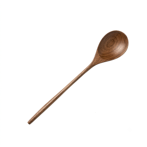 Cuillère à riz en bois de teck écologique, spatule de cuisine antiadhésive, cuillère de service artisanale en bois naturel avec accroche - Product Image 4
