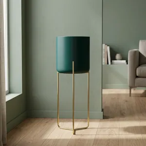 Support de plante en acier avec jardinière en fer, support de pot de fleurs moderne en métal haut pour la décoration intérieure et extérieure de la maison et du jardin - Product Image 6