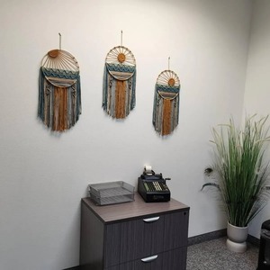 Set Of 2 Macrame <b>Wall</b> <b>Hanging</b> Perfect For Event Backdrop Decor And Wedding Stage Styling <b>Boho</b> Interior Accent From India - Product Image 3