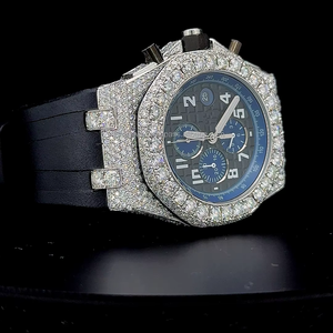 นาฬิกาสายยางแบบครึ่งสายประดับเพชรโมอิสซาไนต์คุณภาพพรีเมียม ผ่านการทดสอบเพชร พร้อมกล่อง - Product Image 6