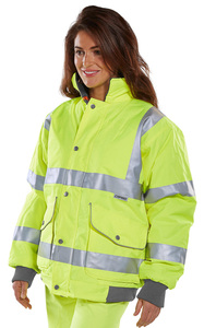 Hi-Vis Safety Bomber <b>Jacket</b> Reflective Waterproof High Visibility Work <b>Jacket</b> Custom Logo Winter Safety <b>Jacket</b> for <b>workers</b> - Product Image 1