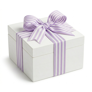 ริบบิ้นโกรเกรนลายทางหลากสีขาวลาเวนเดอร์ขนาด 38 มม. ขายส่ง สำหรับห่อของขวัญ ตกแต่งงานแต่งงาน ห่อของตกแต่ง งานฝีมือทำมือ - Product Image 3