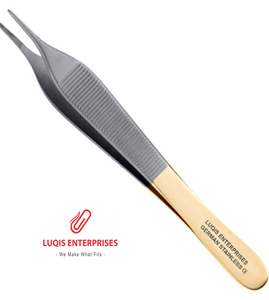 Pinzas Quirúrgicas Delicadas Adson Brown con Mandíbula Lisa de Carburo de Tungsteno, Pinzas Quirúrgicas de Acero Inoxidable, Instrumento Médico - Product Image 4