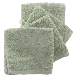 Ensemble de serviettes en coton de couleur unie, rectangulaires, douces pour la peau, pour usage domestique, blanc, menthe, bleu - Product Image 5