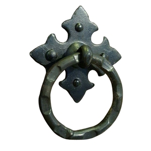 Nuevo diseño de golpeador de puerta de hierro con cabeza de ciervo, acabado en bronce aceitado y cobre, para entradas exteriores y detalles interiores. - Product Image 2