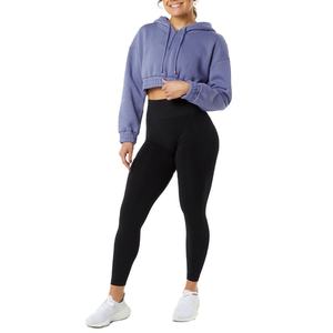 Haute qualité brossé goutte épaule impression 1/4 fermeture éclair cordons surdimensionné classique court femmes sweats à capuche 2026 - Product Image 4