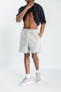 New Custom Wholesale Men's <b>Plus</b> <b>Size</b> High Gym Running <b>Shorts</b> Breathable Casual <b>Elastic</b> <b>Waist</b> Embroidered Knitted 100% Cotton - Product Image 1