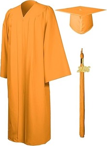Conjunto de toga, birrete y borla de graduación mate 2026 para secundaria y licenciatura, tipo de tela 100% poliéster - Product Image 2