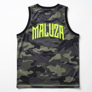 Conjunto Deportivo MALUZA Estampado para Baloncesto, Tallas Grandes, Transpirable, Camiseta y Pantalones Cortos para Gimnasio y Ropa Deportiva Urbana - Product Image 2