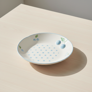 Plato Lateral de Porcelana Fina de Primera Calidad 3460985C-20, Nuevo, con Estampado de Arándanos y Puntos - Product Image 2