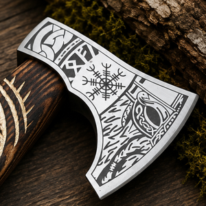 Tomahawks artisanaux à lame en acier forgé, manche en bois de rose, 22 pouces, hache de présentation pour l'extérieur, cadeau unique pour hommes et collectionneurs - Product Image 4