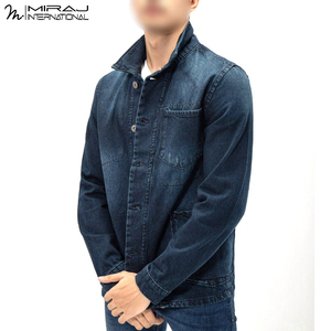 Dernières tendances, nouveau produit haut de gamme, veste en jean décontractée pour homme, en coton noir, de haute qualité, OEM personnalisé. - Product Image 2