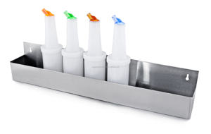 Modern Henry Foodservice Durable Metal S/S Speed Rail Single Double Black 15" 22" 24" 30" 32" 36" 42" 48" <b>Bar</b> <b>Tools</b> - Product Image 2