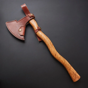 Hache de camping haut de gamme forgée à la main, manche en bois, outil de découpe utilitaire d'extérieur, gravure personnalisée, fournisseur en gros - Product Image 4